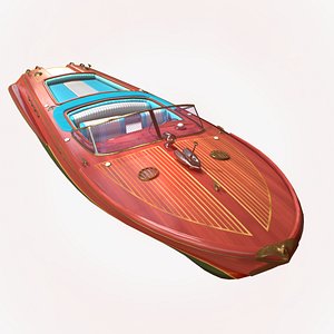 3D Riva Aquarama Runabout Golden