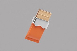 Chocolate With Pack Cartoon model
