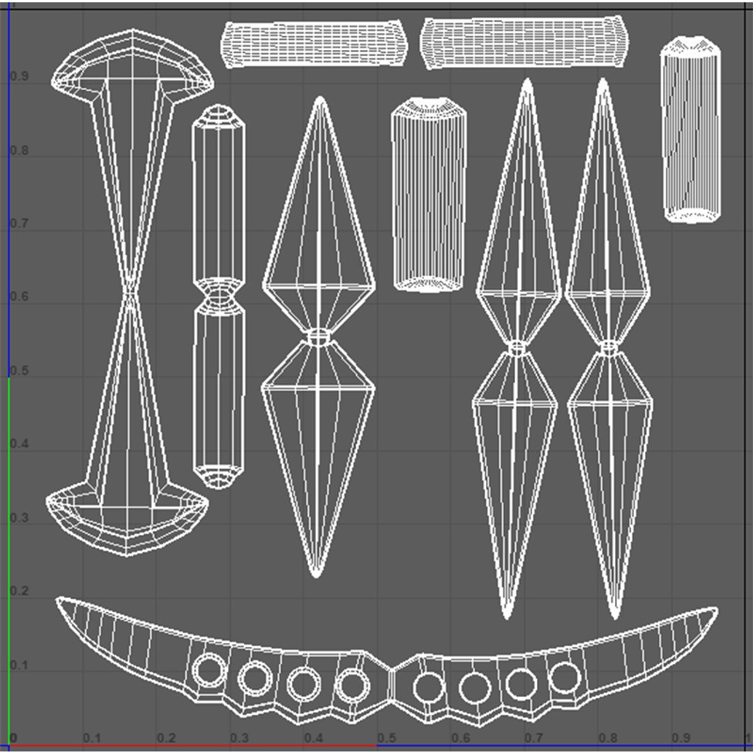 ninja weapons 3D https://p.turbosquid.com/ts-thumb/m5/O4zldt/3k/kunaiuv/jpg/1615952075/1920x1080/fit_q87/b526824978136e863a2134a0ba11852658a44c18/kunaiuv.jpg