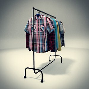 Clothing Rack with 18 shirts