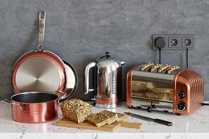 3D dualit toaster kettle set model