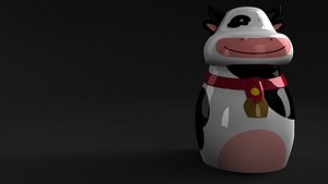 cow cookie jar 3d obj