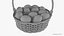White Easter Eggs Baskets