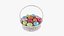 White Easter Eggs Baskets