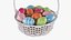 White Easter Eggs Baskets