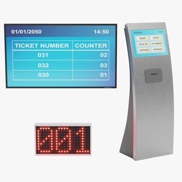 Queue Management System 3D model