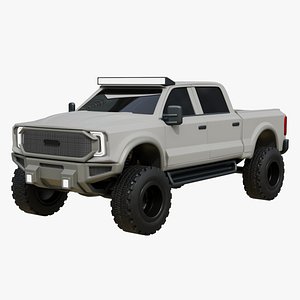 3D Current White 4X4 Truck model