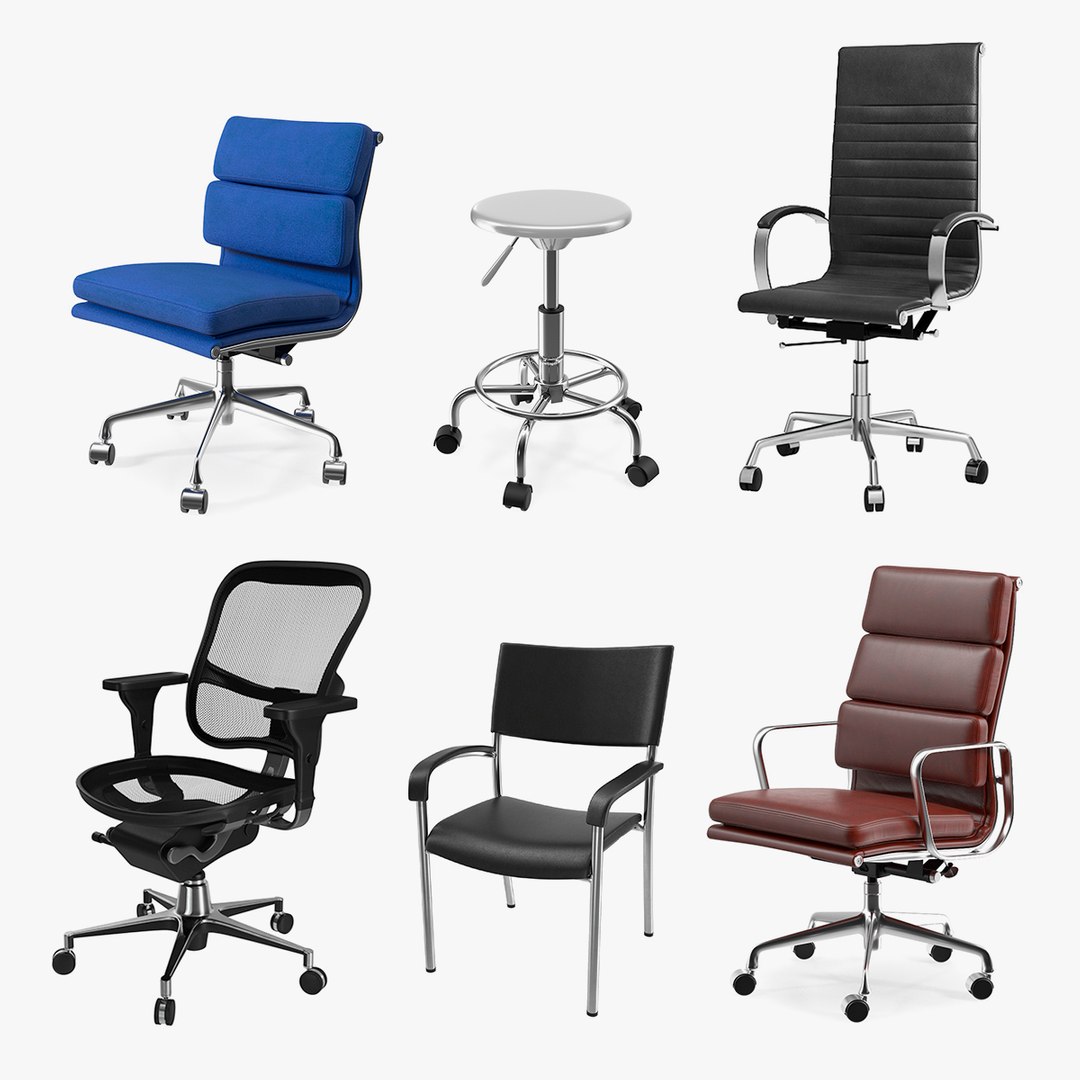 Office Chairs Collection 4 3D model preview