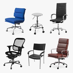 3D Office Chairs Collection 4