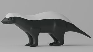 Cartoon Cute Honey Badger model