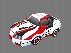 3D cartoon car
