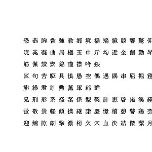 Chinese MS Mincho font set5 CG CAD data