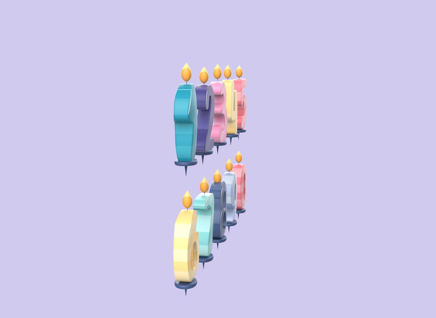 3D Cartoon Number V002 Model - TurboSquid 2159409