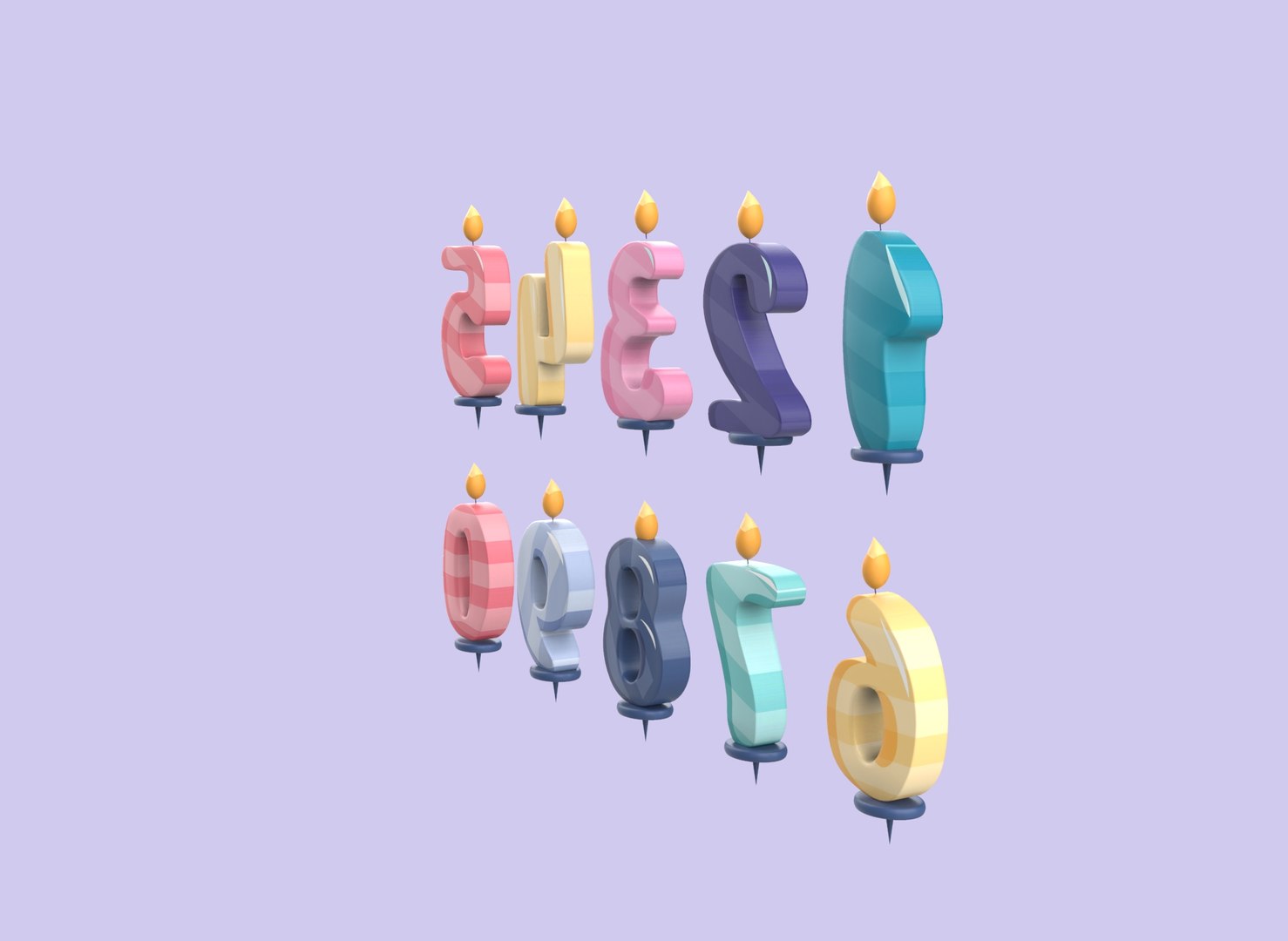 3D Cartoon Number V002 Model - TurboSquid 2159409