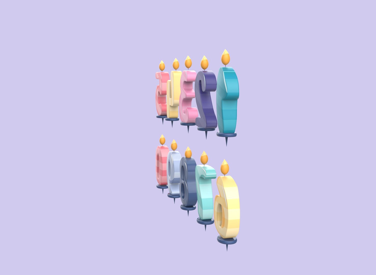 3D Cartoon Number V002 Model - TurboSquid 2159409