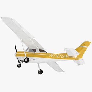 Private Single Engine Propeller Aircraft Cessna 150 Rigged for Cinema 4D