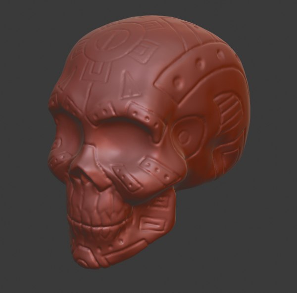 modelled skull calaca printing 3D
