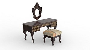 Makeup Console With Stool