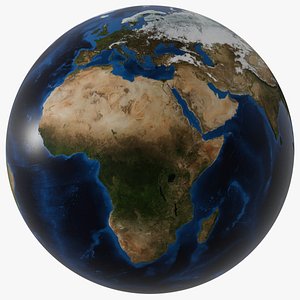 Earth Separated by Boundaries 3D Model model