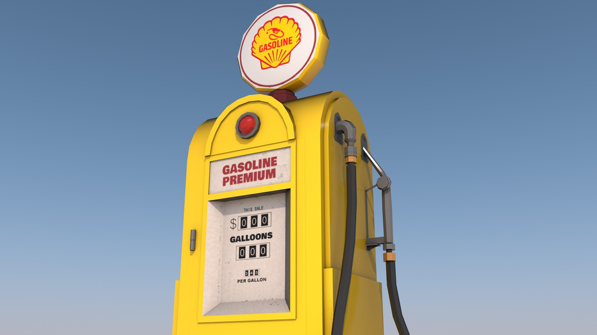 3D 3 Fuel Gas Pump Station - Game Ready Low Poly - TurboSquid 2226430
