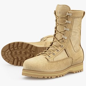 3d military boots model
