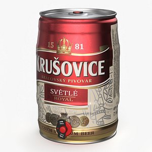 Krusovice Beer 5 Liter Barrel 3D
