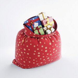 3d model santa s bag gifts