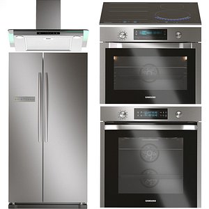 3D model Samsung Kitchen Appliances Set