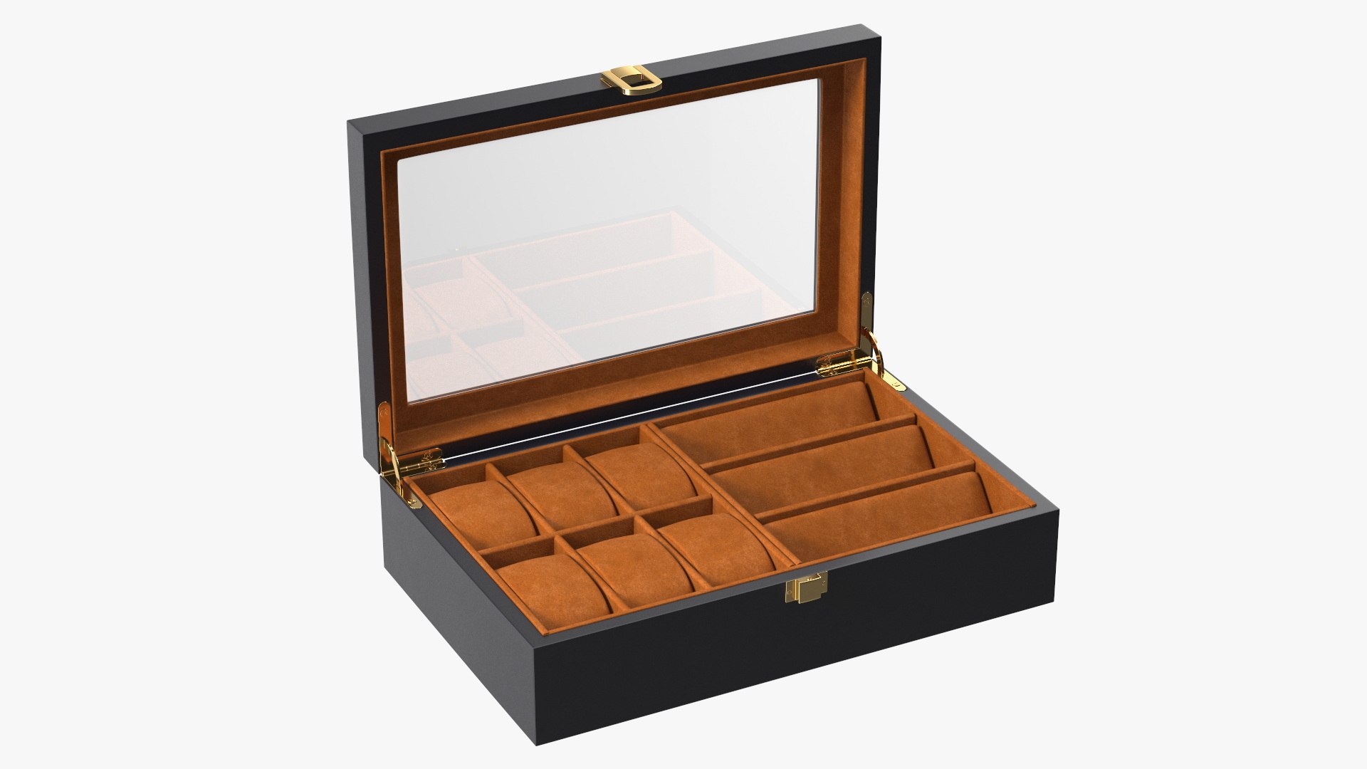 Box for Watches and Glasses 3D model preview