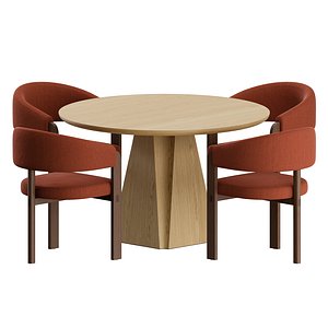 3D Hinterland Chair Prism Table by Daniel Boddam