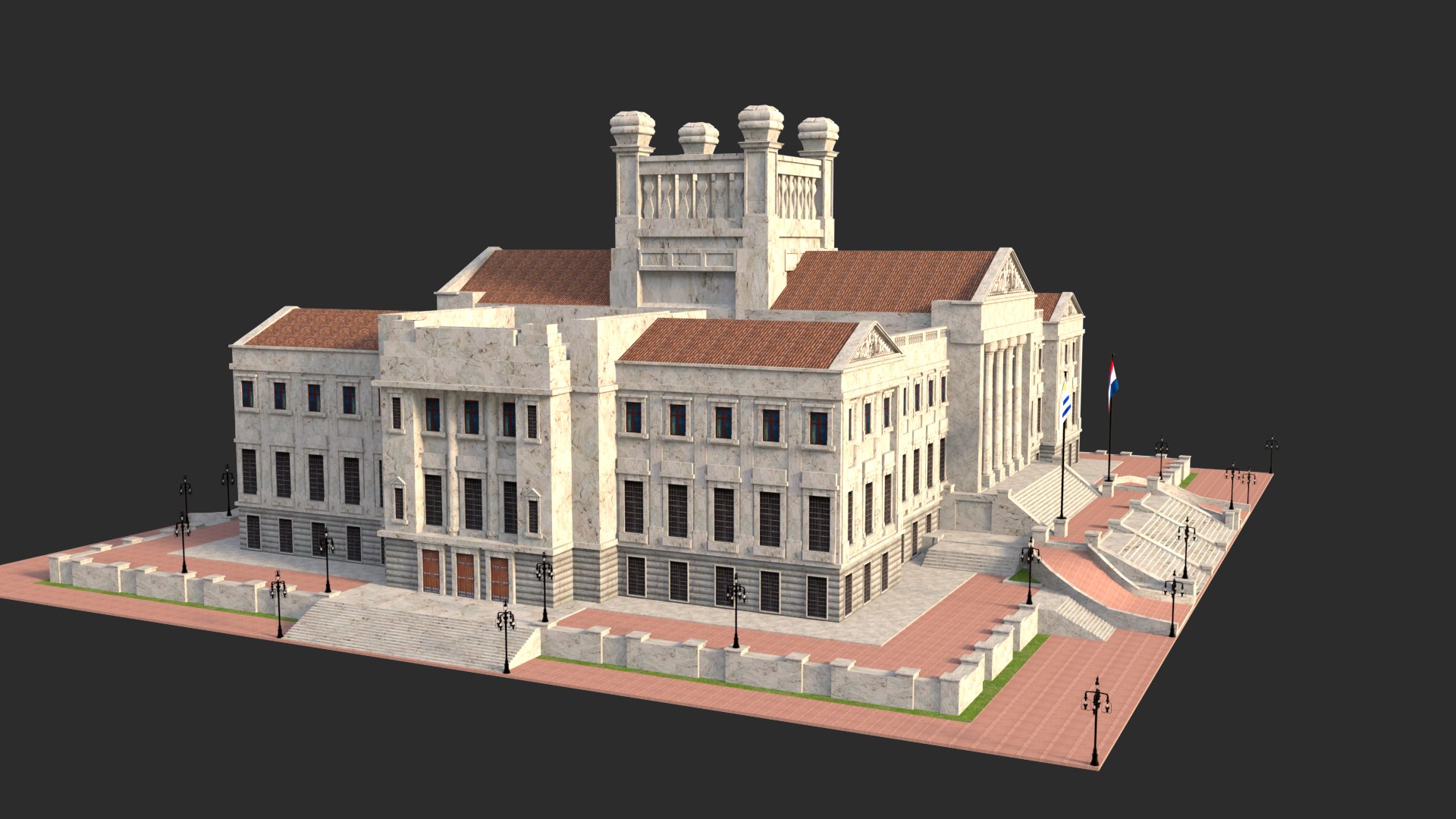 Palace of Uruguay v2 3D model https://p.turbosquid.com/ts-thumb/m6/AnKdGX/kk/palace6/jpg/1753104429/1920x1080/fit_q87/3b0c95f8274ef17570d4b125f9409c39b6fd8d24/palace6.jpg