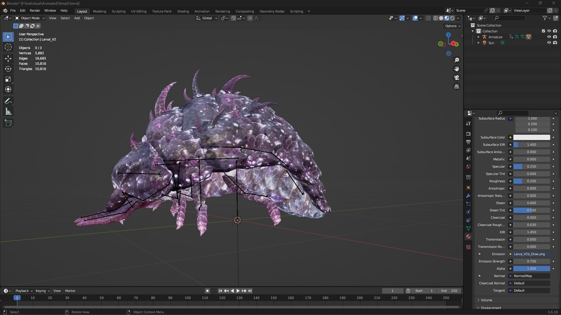 3D Larva-V2b model https://p.turbosquid.com/ts-thumb/m6/DfsGdk/4f/wireframe1/jpg/1778755451/1920x1080/fit_q87/b3b64b150ca7387da2ebe2afd376ac413f34a187/wireframe1.jpg