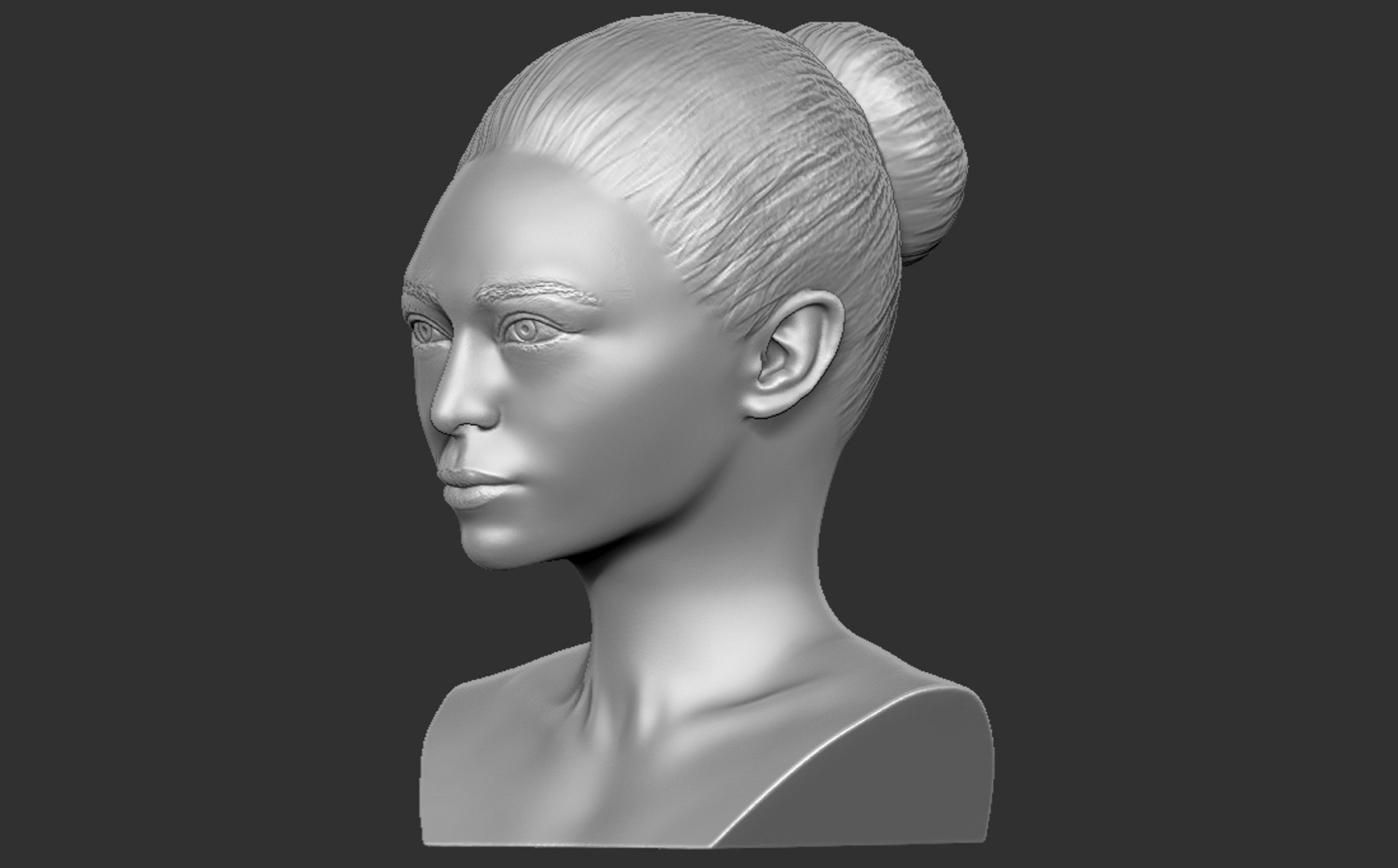 Bust Asian Woman Printing 3D Model - TurboSquid 1657490