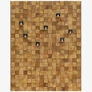 3D Wood panel model