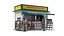 Detailed Newspapers Stand Kiosk