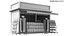 Detailed Newspapers Stand Kiosk