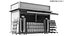 Detailed Newspapers Stand Kiosk