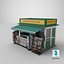 Detailed Newspapers Stand Kiosk