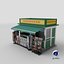 Detailed Newspapers Stand Kiosk