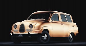 3D saab 1960 model