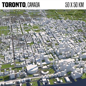 Toronto Canada 50x50km 3D City Map