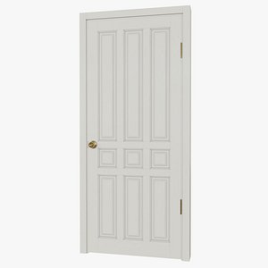 Wooden white door