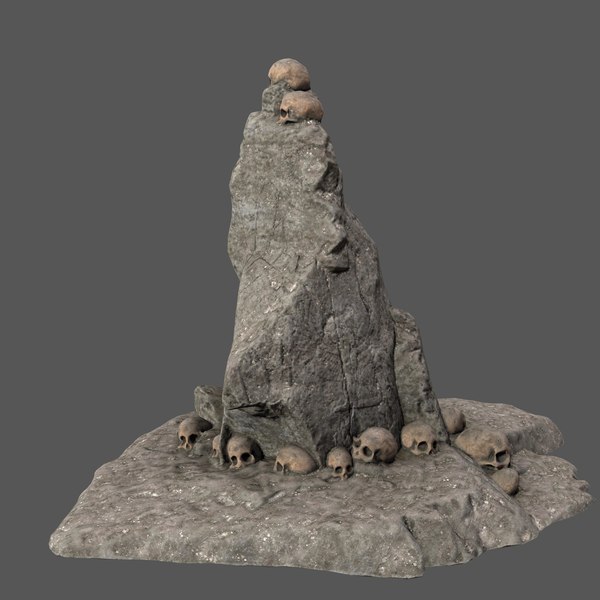 modeller horror skull mountain 3D