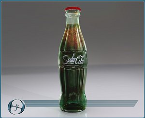 3d iconic glass cola bottle model