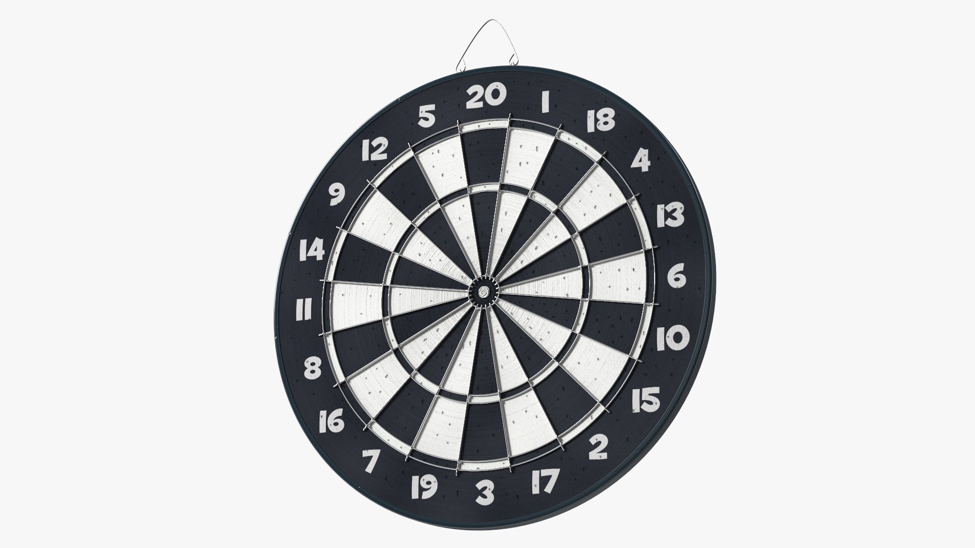 Round Dart Board 3D model preview