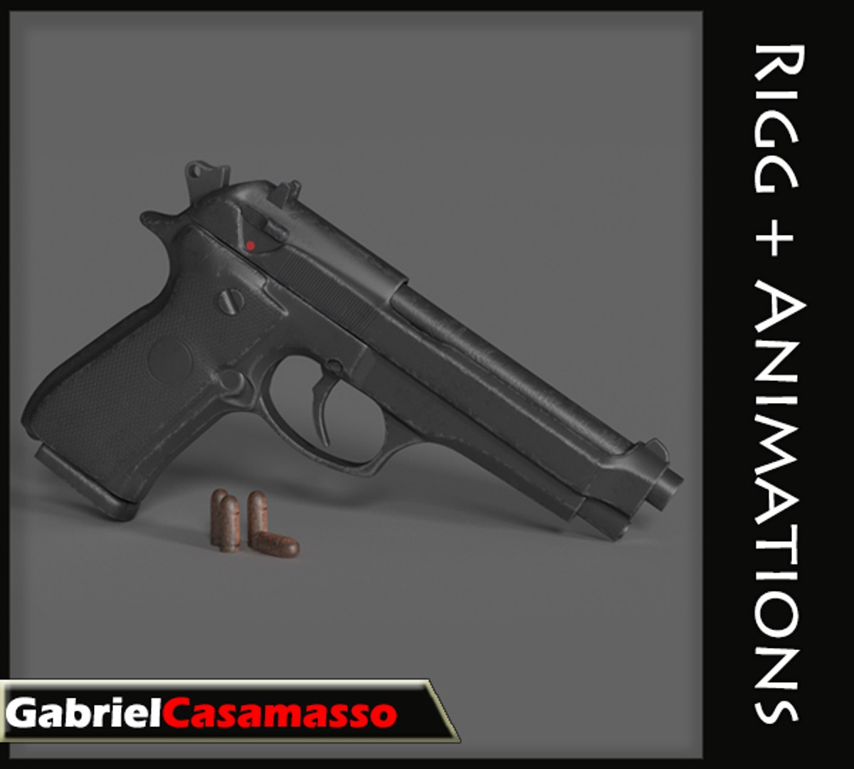 taurus pistol 3d model