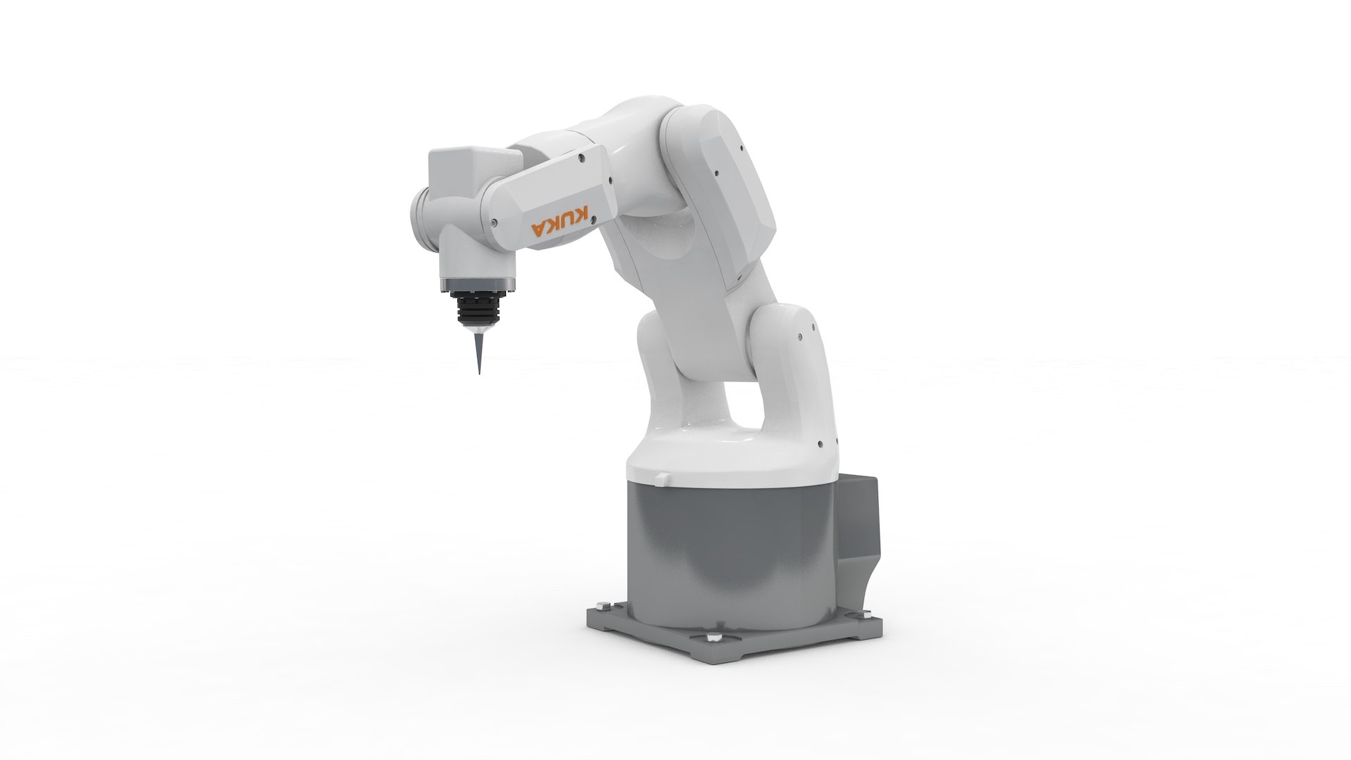 Robot Arm Kuka Agilus KR3 540 model https://p.turbosquid.com/ts-thumb/m6/Z7UiJj/C2/kr3_540_0027/jpg/1620349893/1920x1080/fit_q87/8d537fe152bdd4d5df6cee45ebf70fbaa1368365/kr3_540_0027.jpg
