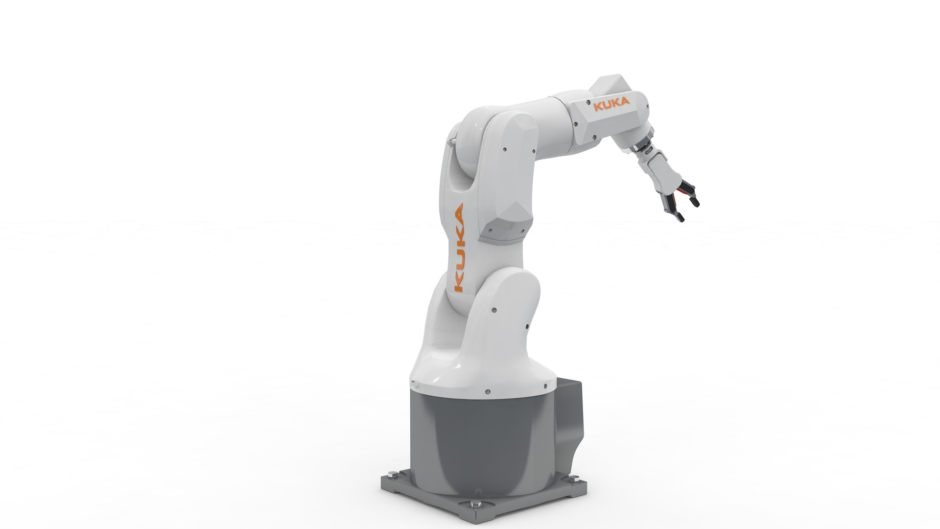 Robot Arm Kuka Agilus KR3 540 model https://p.turbosquid.com/ts-thumb/m6/Z7UiJj/JD/kr3_540_0011/jpg/1620349896/1920x1080/fit_q87/408f80f45b4096f5edd4192737902774c9854d43/kr3_540_0011.jpg