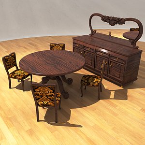 Dining Room Set 2 - 8K 3D model