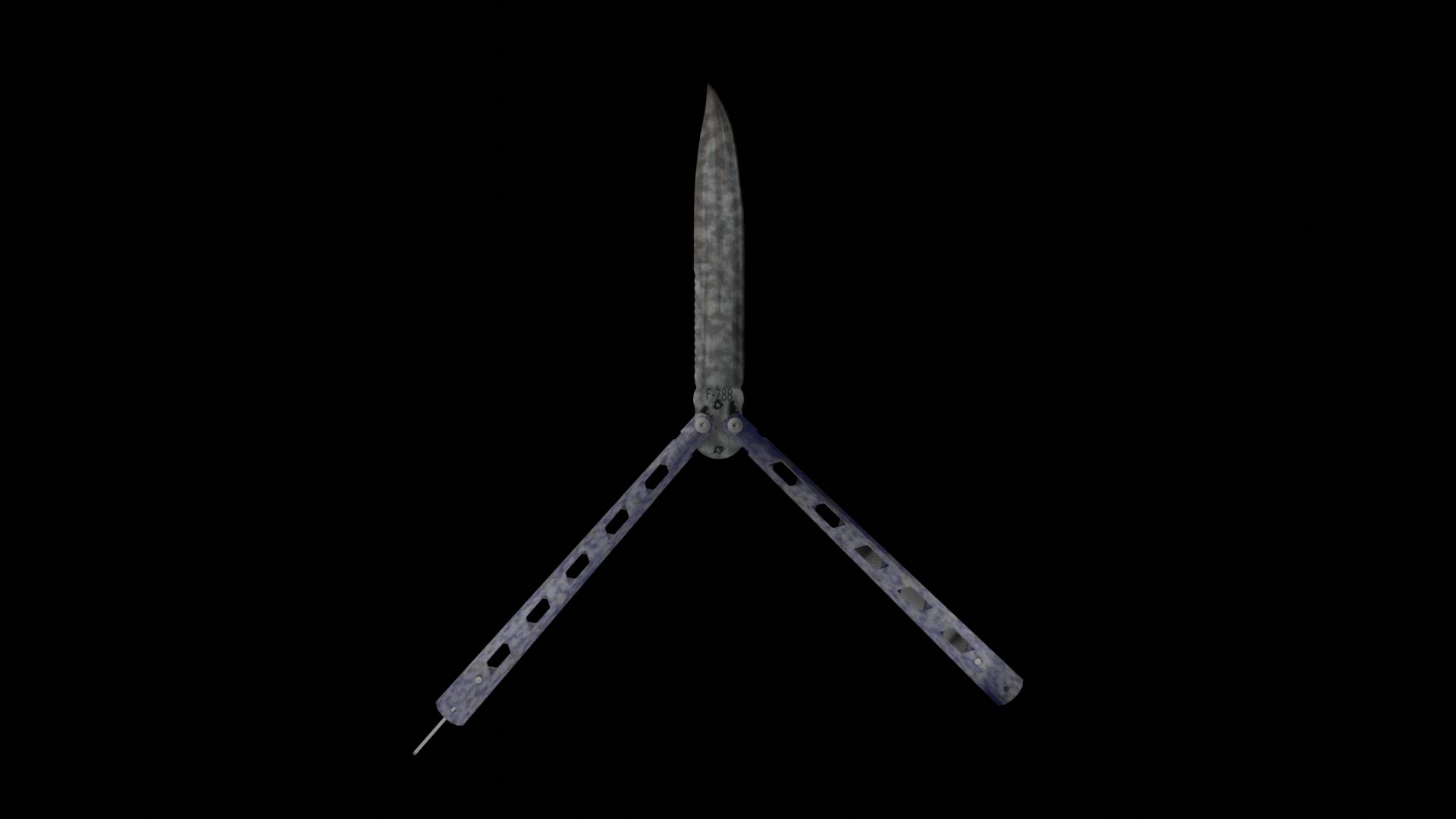 a blue butterfly knife 3D model https://p.turbosquid.com/ts-thumb/m6/d9B5Tv/VR/knife5/png/1753917521/1920x1080/fit_q87/670918a68236136c88de5b9756bd3f48ec5d24c9/knife5.jpg